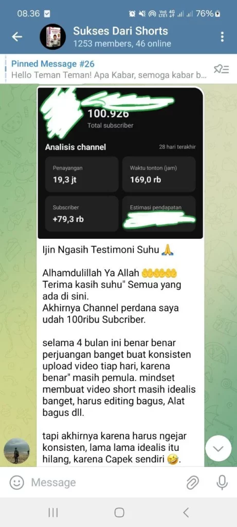 Testimoni Kelas Sukses Dari Shorts - Asfahani