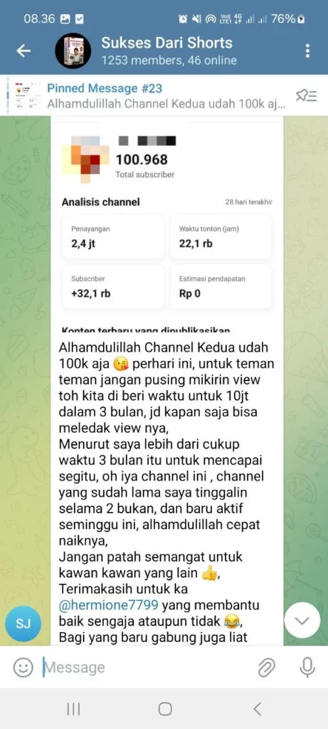 Testimoni Kelas Sukses Dari Shorts - Sapu Jagad