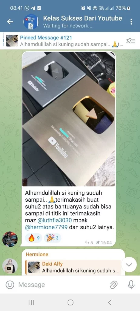 Testimoni Kelas Sukses Dari Youtube - Deky Alfy