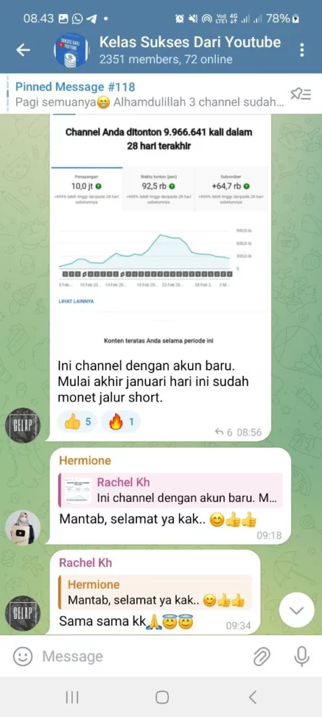 Testimoni Kelas Sukses Dari Youtube - Rachel Kh2